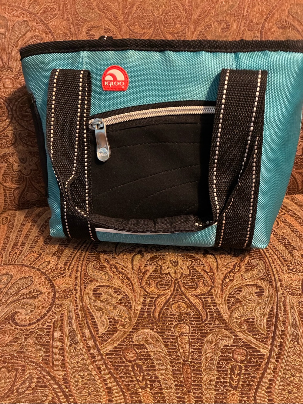 Igloo Teal and Black Compact Insulated Lunch Tote